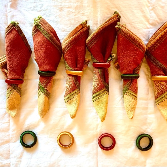 Fall leaves 🍁/holiday cotton napkins. Set of 8. - Picture 7 of 15